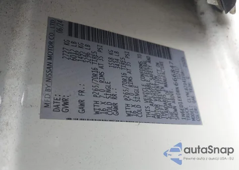 2024 Nissan Frontier Sv 4X4 из США, поврежденный, VIN 1N6ED1EK0RN666847